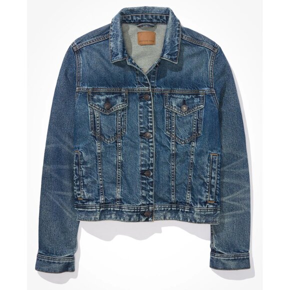 American Eagle AE Strigid Classic Denim Jacket | Dark Wash | NWT - Picture 1 of 13